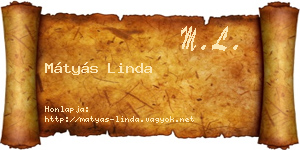 Mátyás Linda névjegykártya